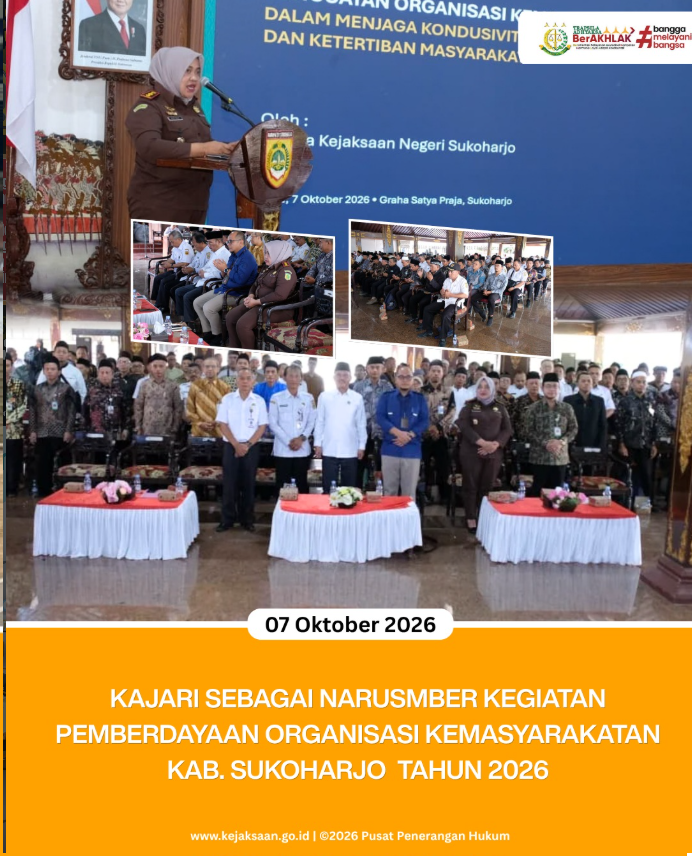 Gambar kegiatan: Narasumber Kegiatan Pemberdayaan Organisasi Kemasyarakatan Kab. Sukoharjo