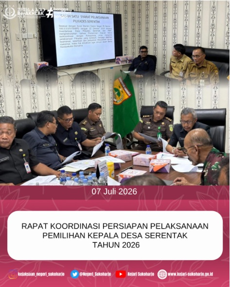 Gambar kegiatan: Rapat koordinasi persiapan pelaksanaan Pemilihan Kepala Desa Serentak Tahun 2026