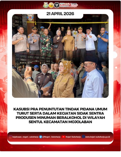 Gambar kegiatan: Sidak Produsen Minuman Beralkohol di wilayah Mojolaban Sukoharjo