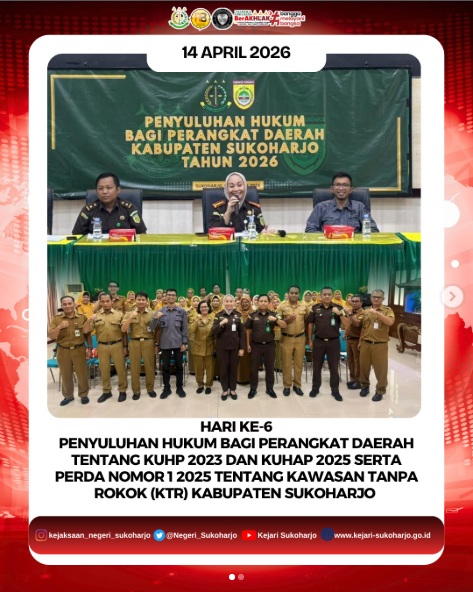 Gambar kegiatan: Hari Ke 6 Kegiatan Penyuluhan Hukum Kepada Perangkat Daerah