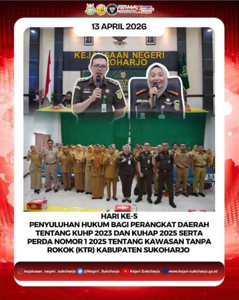 Gambar kegiatan: Hari Ke 5 Kegiatan Penyuluhan Hukum Kepada Perangkat Daerah